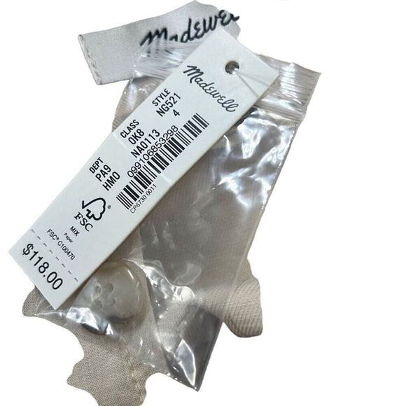 NWT Madewell Womens Beige Pleated Lyocell-Blend Superwide Leg Pant Size Small - Picture 4 of 10